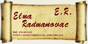 Elma Radmanovac vizit kartica
